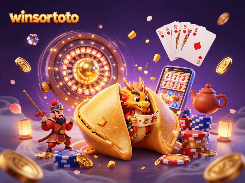 Menangkan permainan di winsortoto dengan keberuntungan dari kue keberuntungan dan naga bijak.