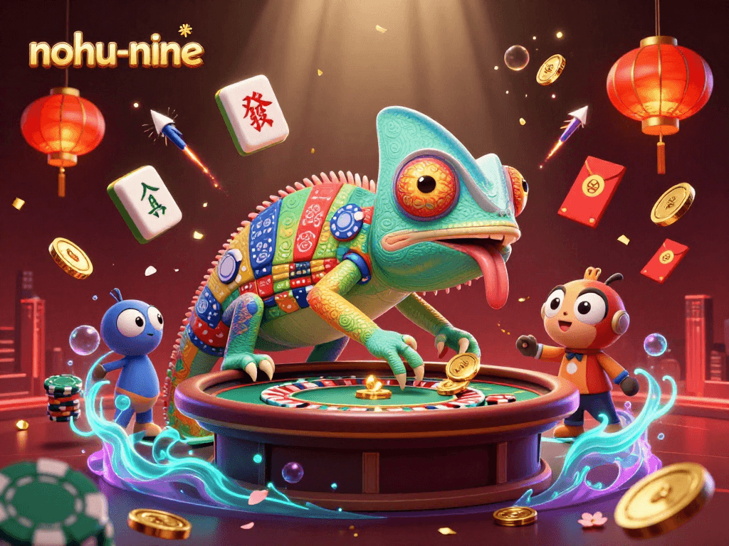 Experience thrilling gameplay with nohu-nine's captivating casino scene filled with vibrant elements.