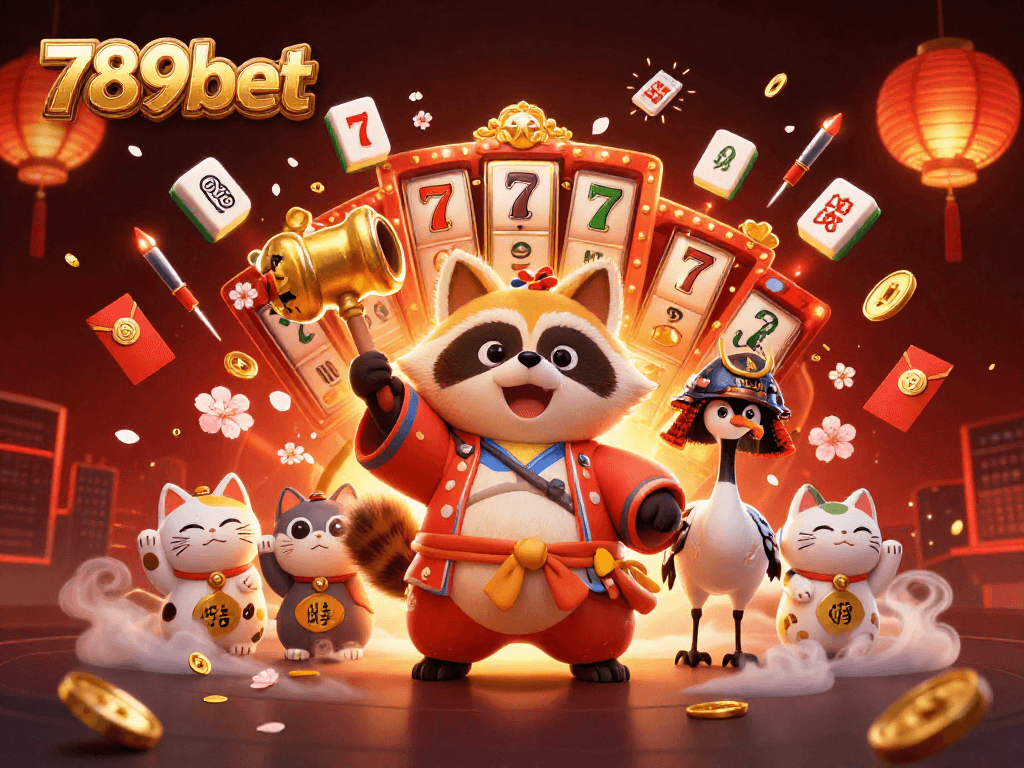 Experience the excitement of 789bet with cheerful characters celebrating wins in an illustrated casino scene.