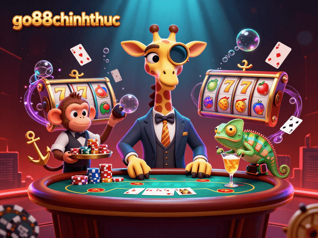 Experience thrilling gameplay at go88chinhthuc with vibrant characters and immersive casino elements.