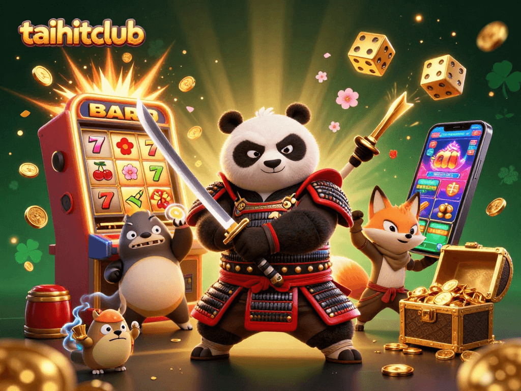 Experience exhilarating wins at taihitclub with a fierce samurai panda and dynamic gaming elements.