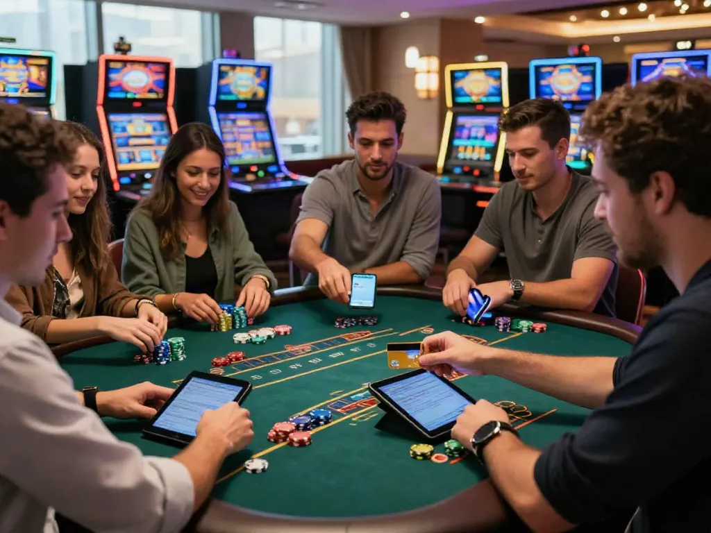 Players engaging with casinos that accept credit cards in a vibrant gaming environment.