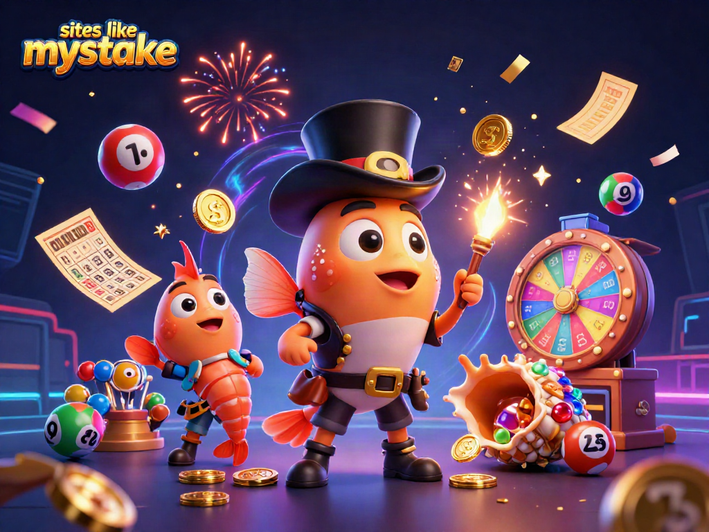 Experience thrilling wins at sites like mystake with vibrant casino elements and characters!