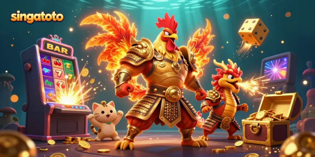 Engage with the exciting world of singatoto through vibrant scenes of dynamic casino action.
