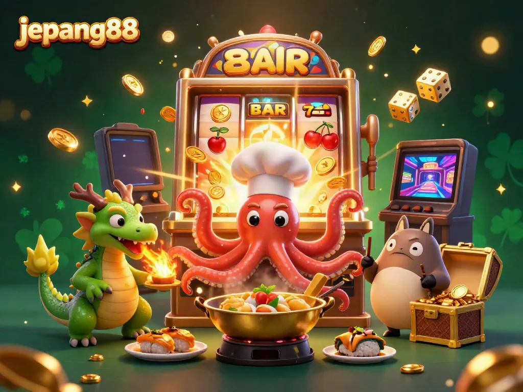 Experience thrilling wins with jepang88 as vibrant characters celebrate around a jackpot explosion!