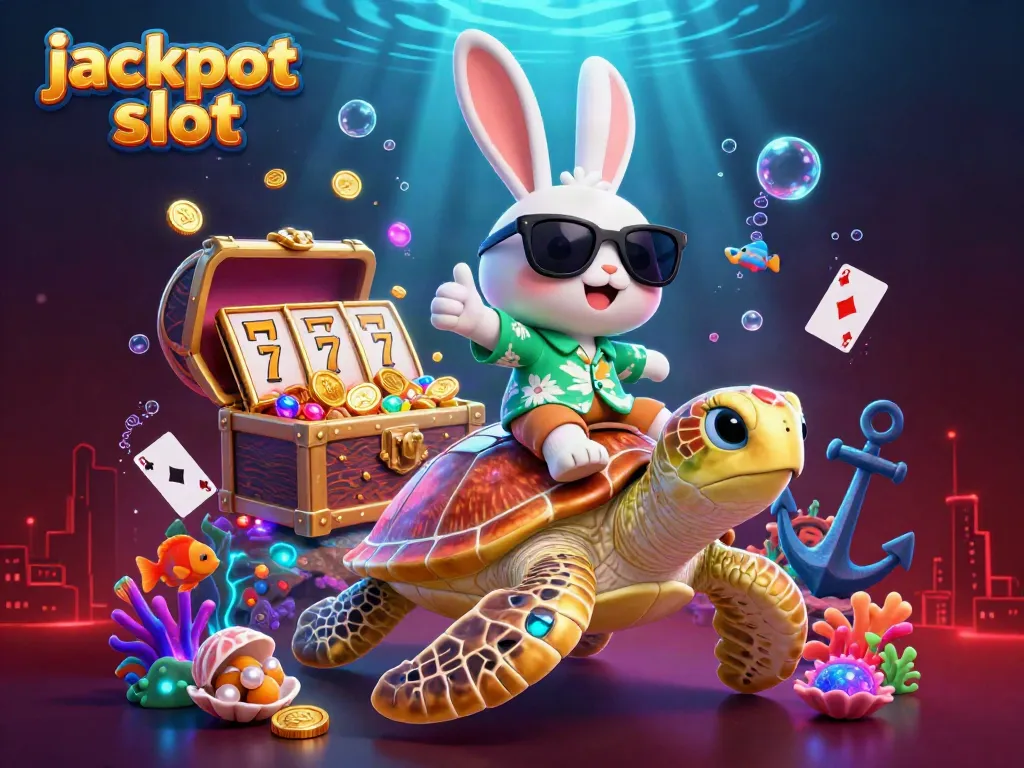 Experience the excitement of jackpot slot gaming with colorful underwater creatures and vibrant elements.