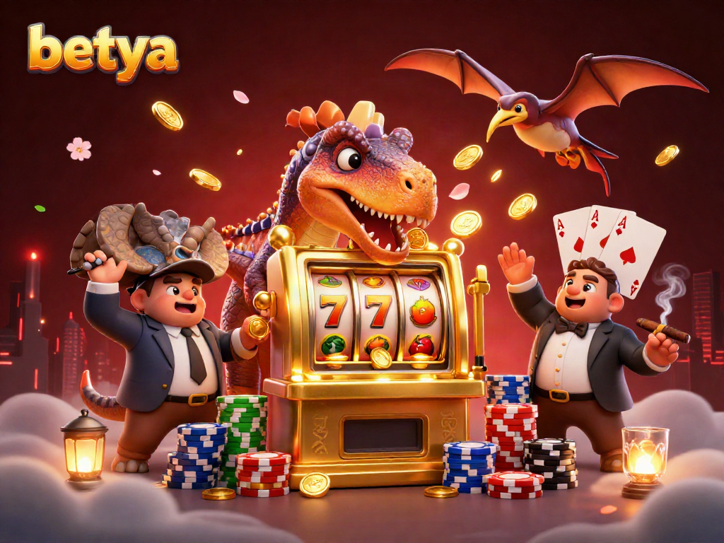 Betya slots come alive as a pachycephalosaurus wins jackpot coins, showcasing thrilling action.