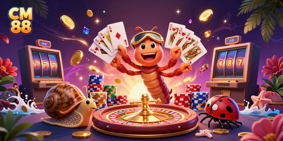 Experience the thrill of winning with CM 88 in this dynamic casino scene.