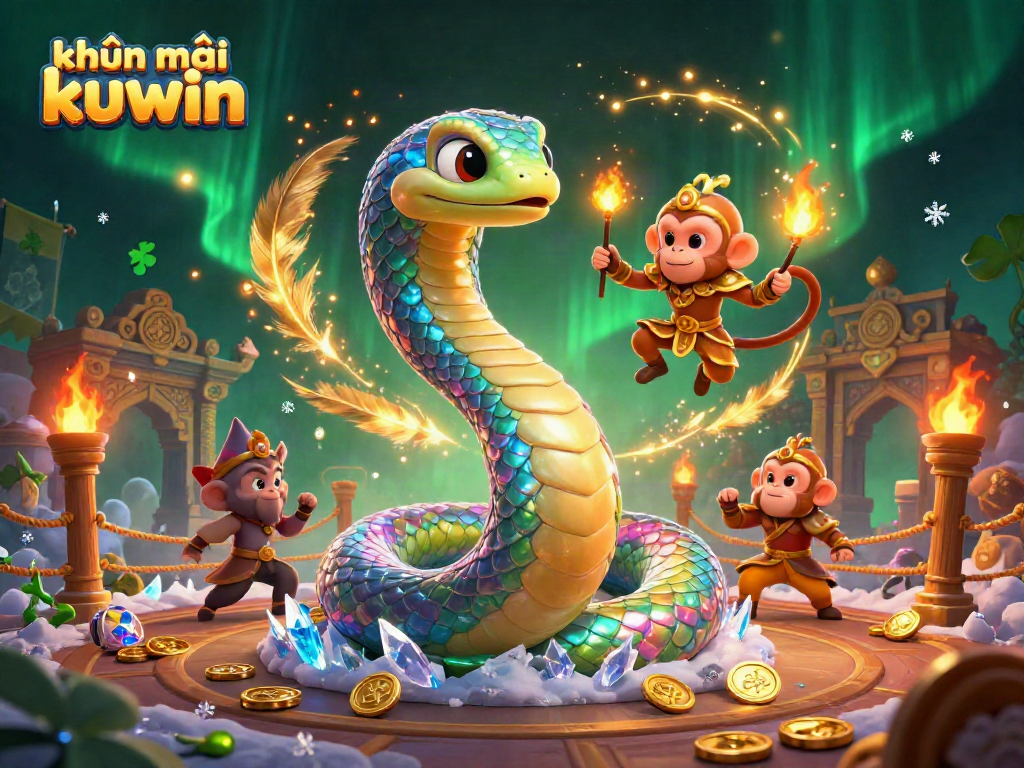 Experience the thrills of khuyến mãi kuwin with an enchanting 3D casino scene filled with magic and excitement.