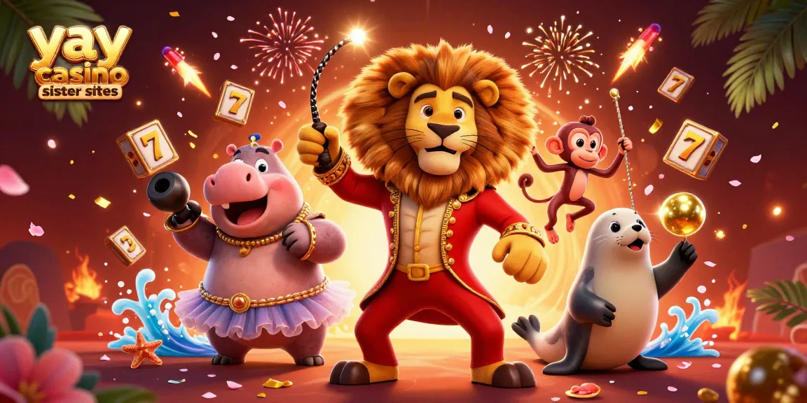 Experience excitement at yay casino sister sites with lively characters and casino elements.