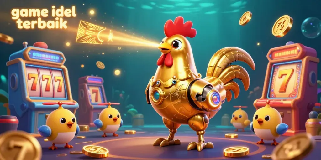 Play game idle terbaik dengan robot ayam emas dan permainan slot yang memikat.
