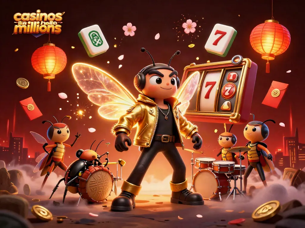 Engaging scene of casinos like hello millions featuring animated characters and casino elements for gaming excitement.