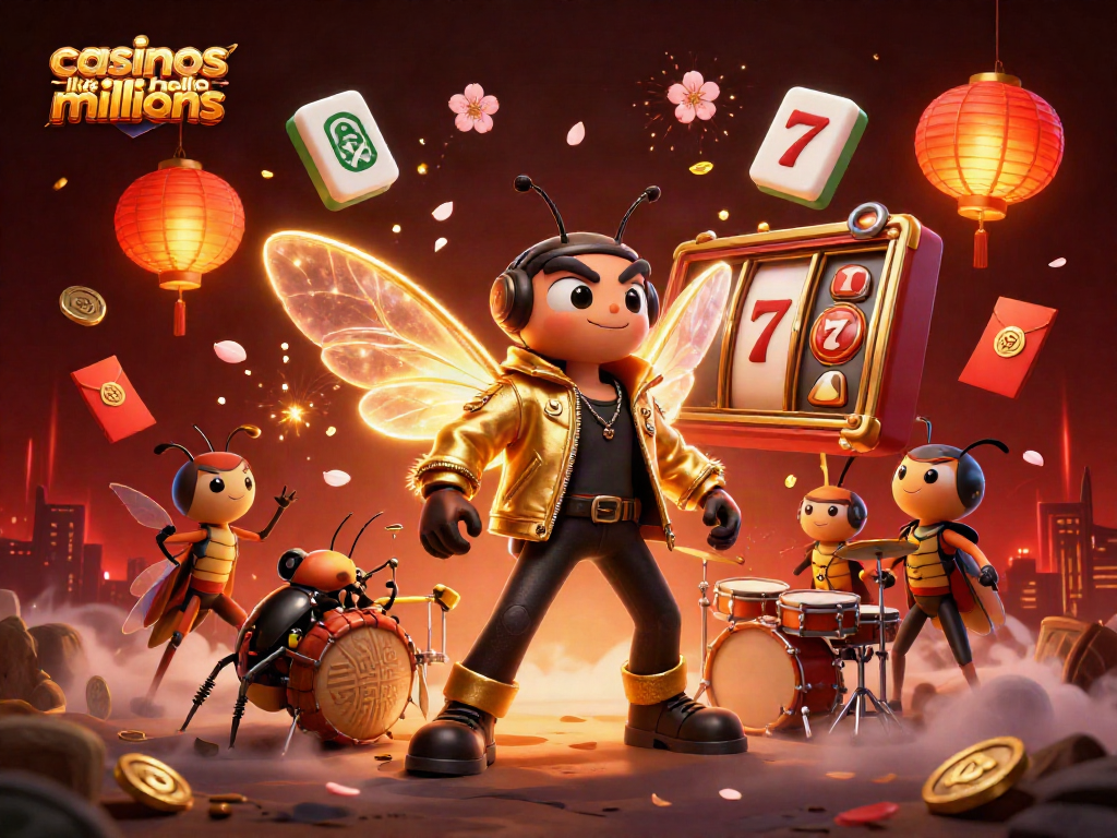 Engaging scene of casinos like hello millions featuring animated characters and casino elements for gaming excitement.