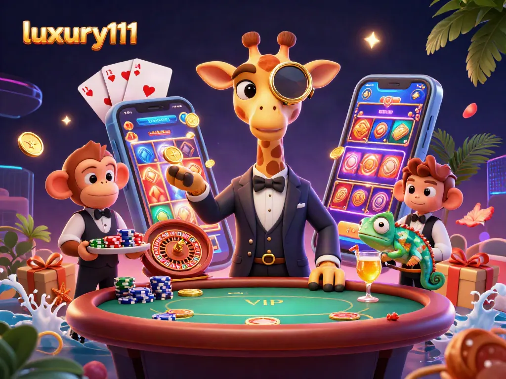 Experience thrilling gameplay with luxury111 at a vibrant casino featuring dynamic characters and games.