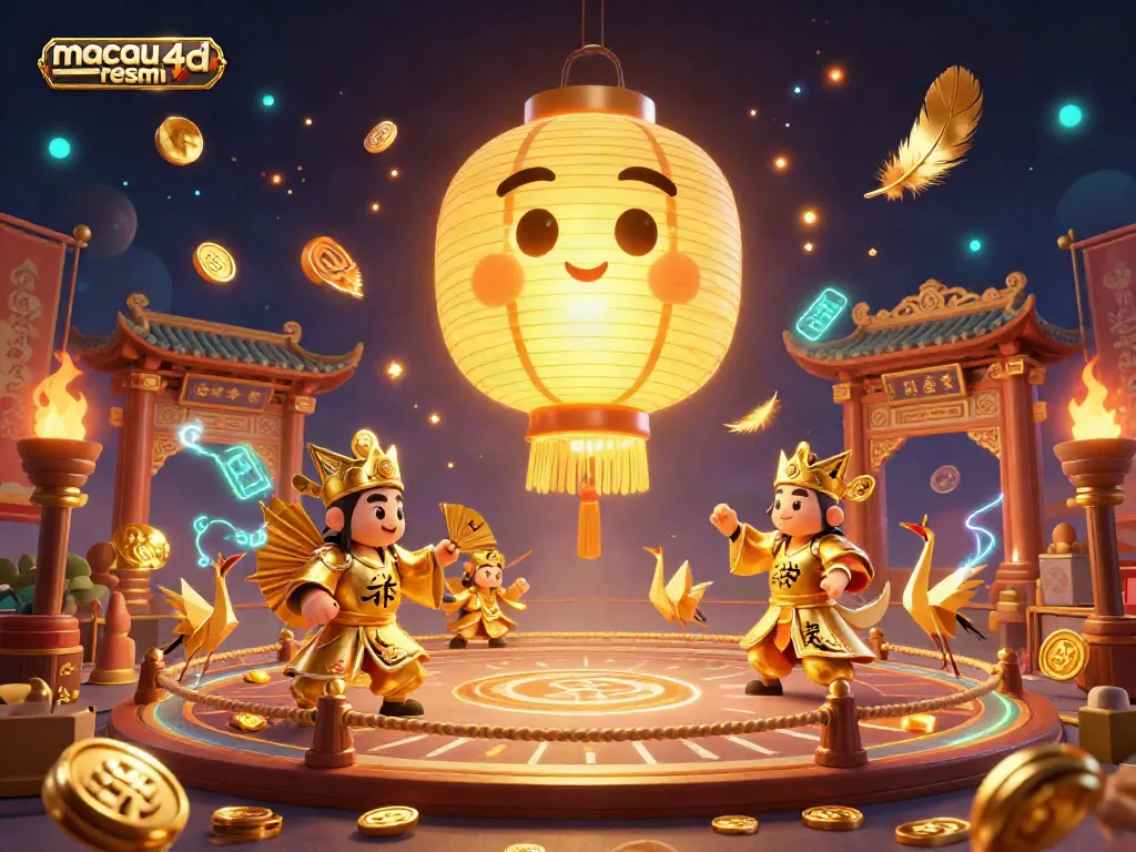 Gambarkan pengalaman bermain di macau 4d resmi, dengan karakter dan elemen keberuntungan yang gemerlap.