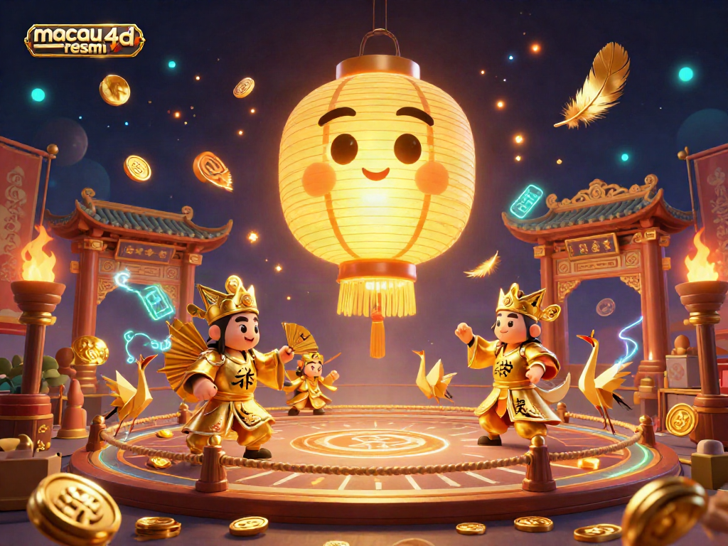 Gambarkan pengalaman bermain di macau 4d resmi, dengan karakter dan elemen keberuntungan yang gemerlap.