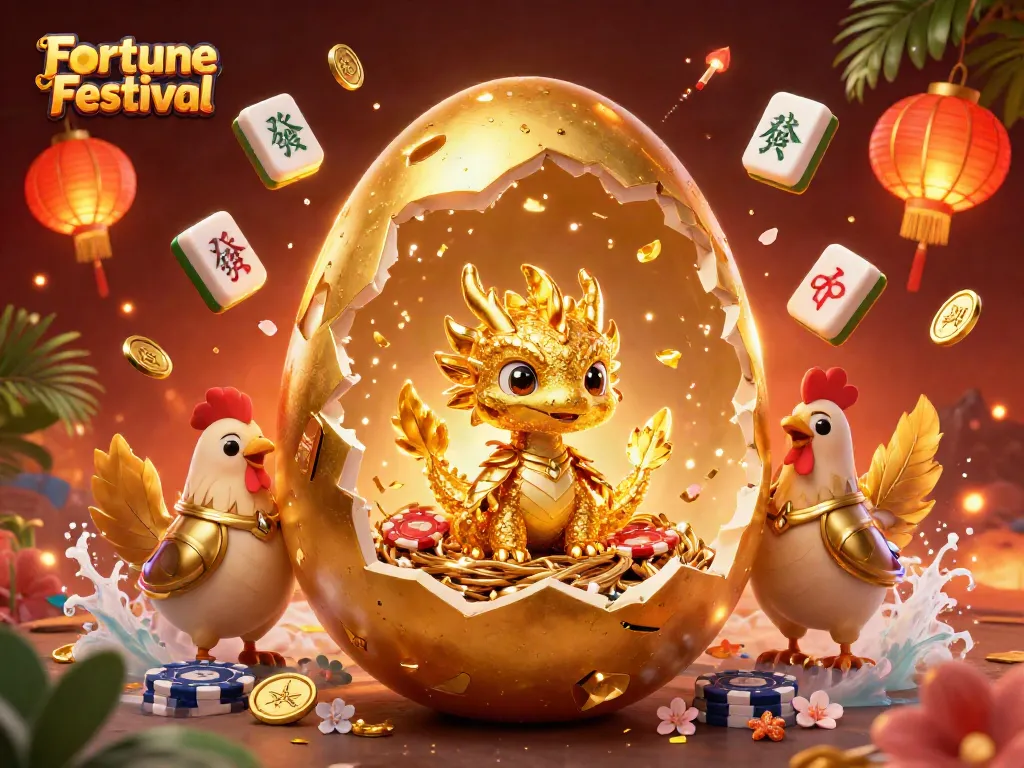 สัมผัสความตื่นเต้นของ Fortune Festival ที่เต็มไปด้วยเกมพนันในภาพสัญลักษณ์ทองคำ