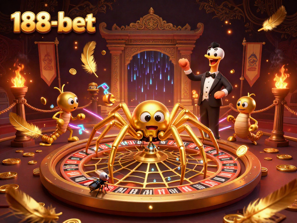 Experience thrilling bets at 188-bet with a lively casino scene featuring a spider dealer.