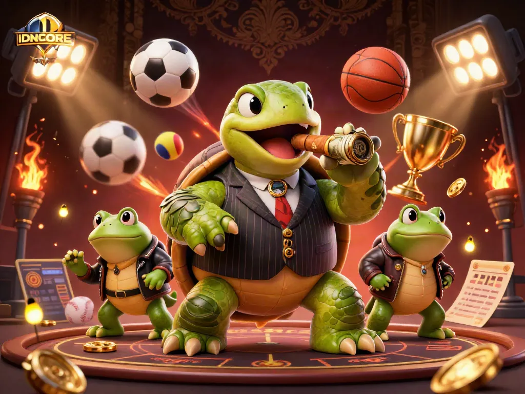 Experience thrilling gaming action with IDNSCORE, featuring unique 3D characters and dynamic sports elements.