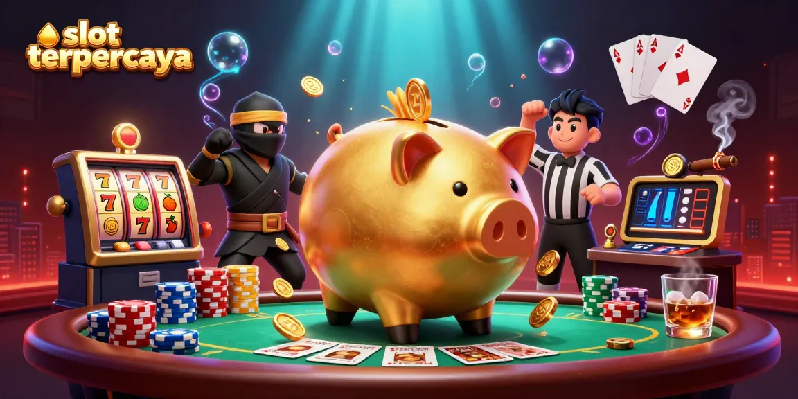 Permainan slot terpercaya menampilkan pemenang dengan uang emas melimpah di arena judi.