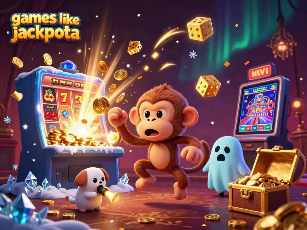 Experience the thrill with games like jackpota in this vibrant casino illustration.