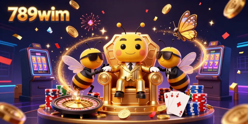 Experience thrilling gameplay at 789wim with a vibrant casino illustration featuring rich elements and characters.