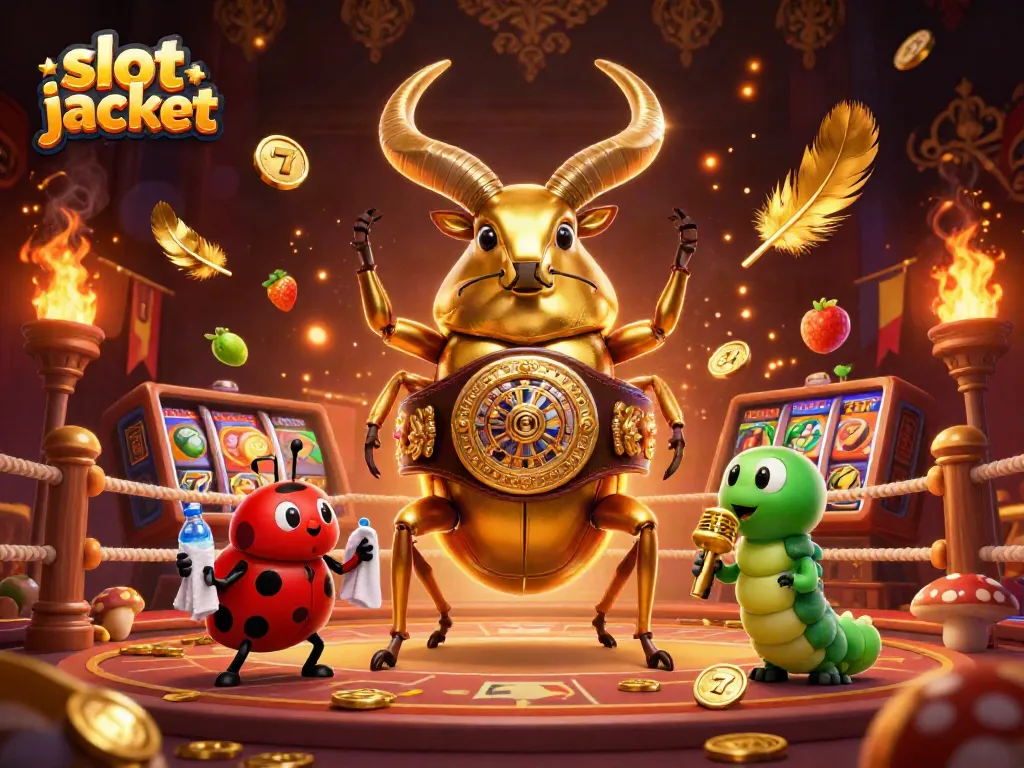 Experience the thrilling action of slot jackpots with vibrant characters and casino elements in a dynamic setting.